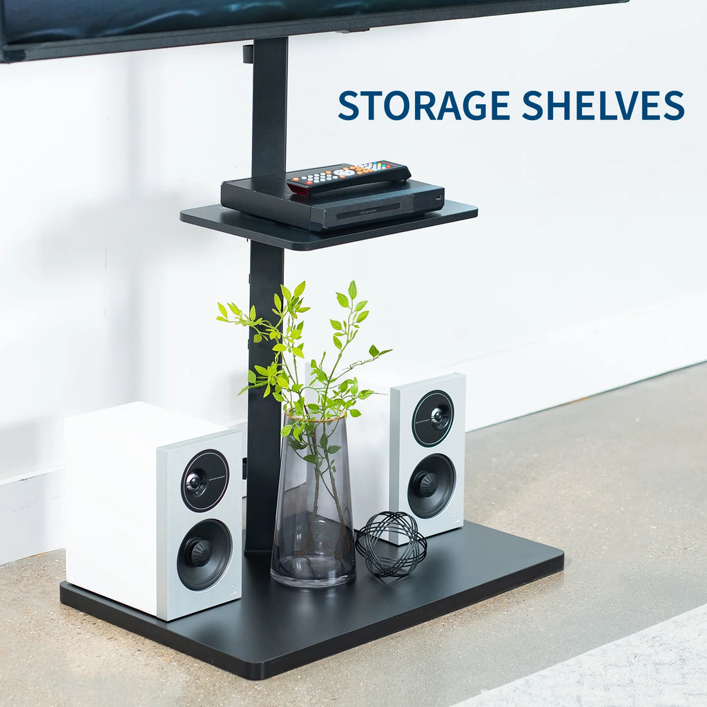 VIVO Economy Height Adjustable TV Floor Stand 37" to 75" K2126