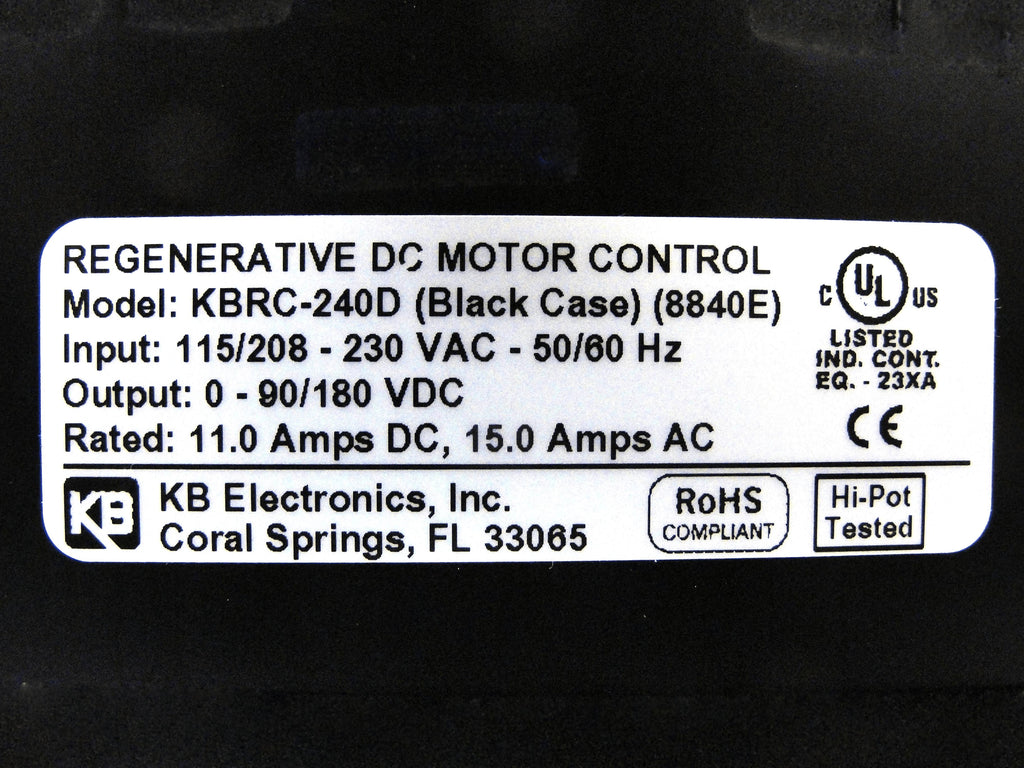 KB Electronics KBRC-240D DC Motor Control H6135