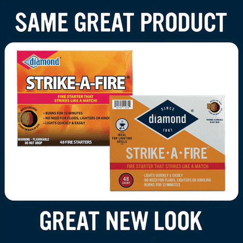 Diamond Strike-a-Fire Fire Starters, 48 Ct, Strikes like a Match