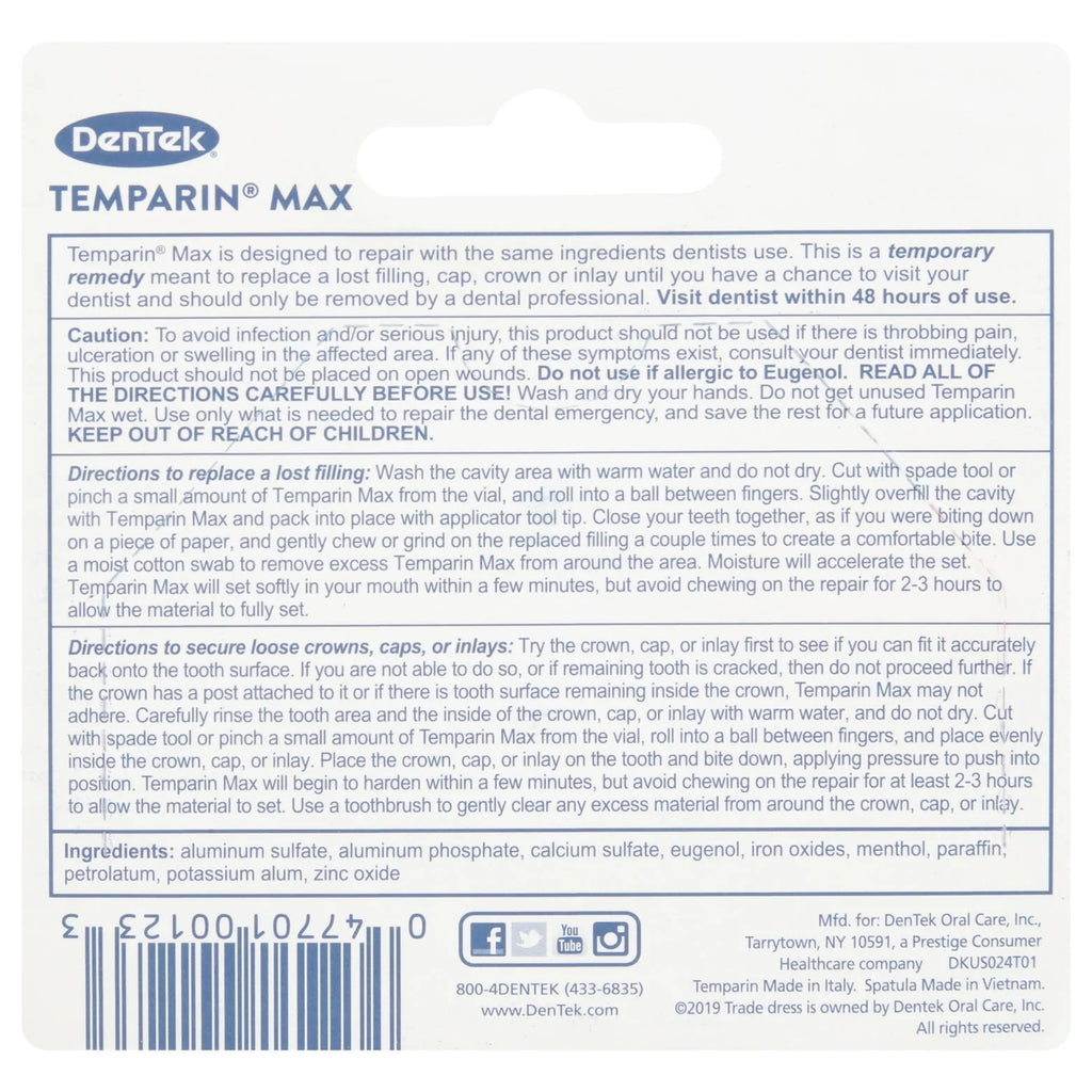 DenTek Temparin Max Advanced Dental Repair Kit, 13 Repairs M378