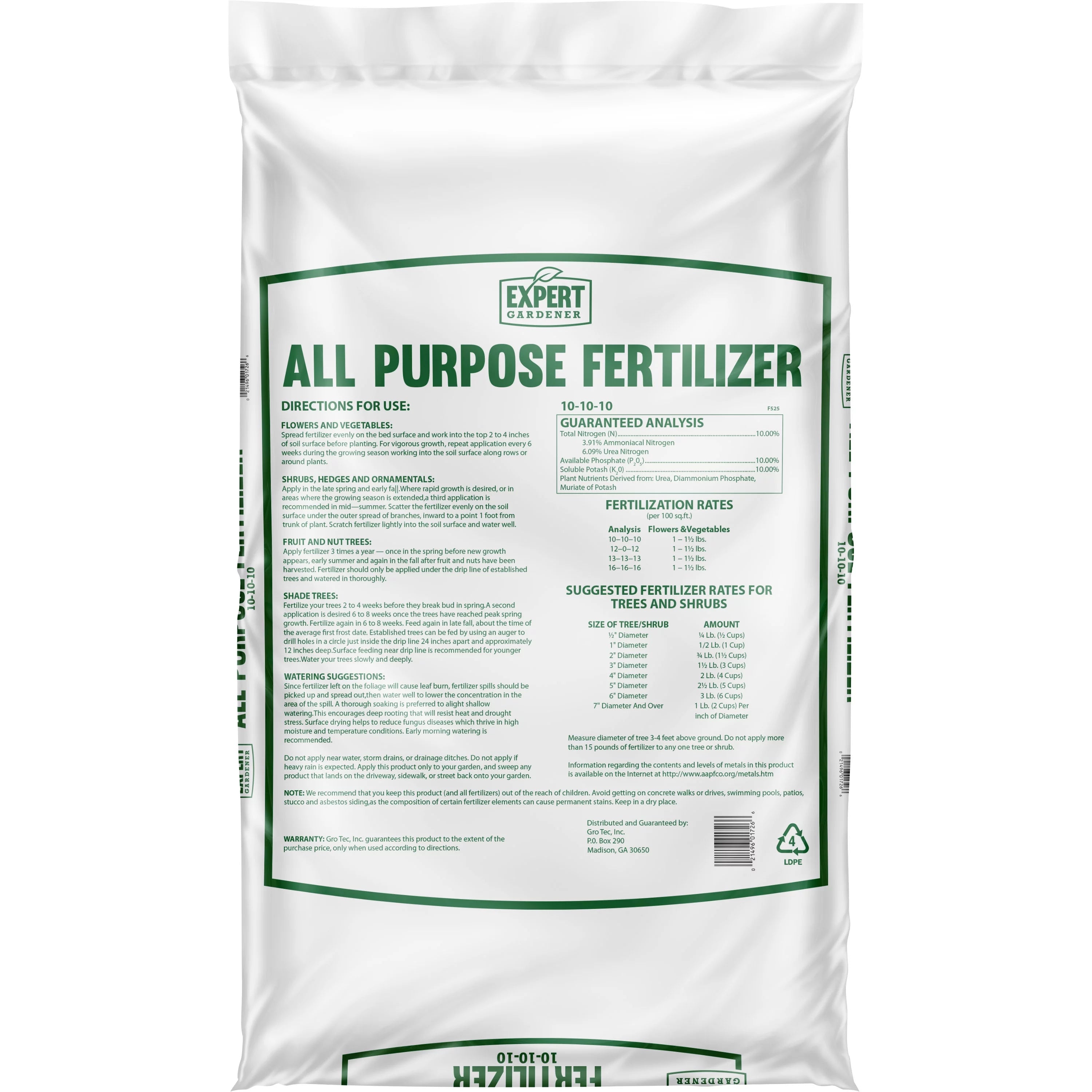 Expert Gardener All Purpose Plant Food Fertilizer 13-13-13, 40 lb E30467