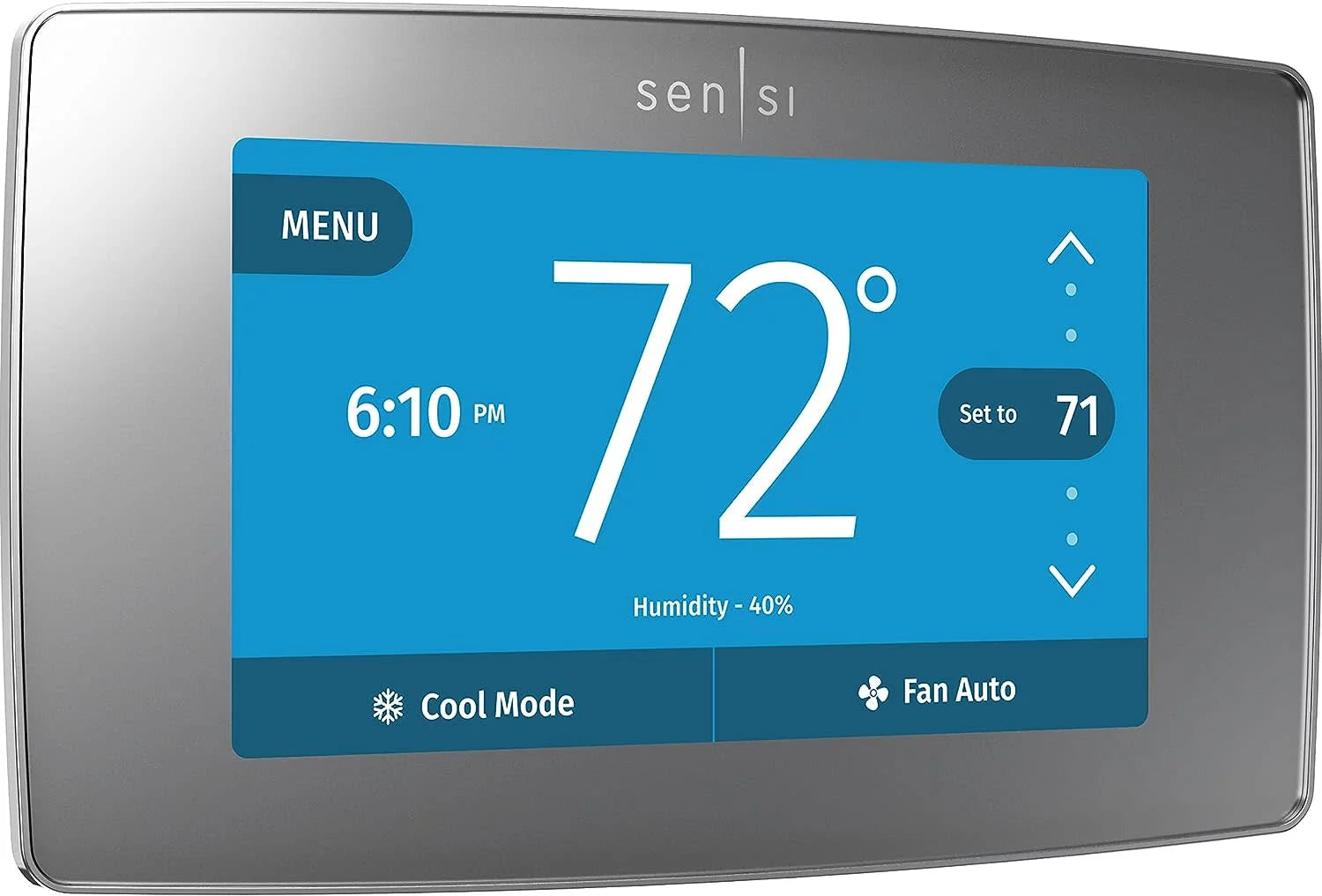 Emerson Sensi Touch Smart Wi-Fi Thermostat, C-Wire Required, Black Y690046