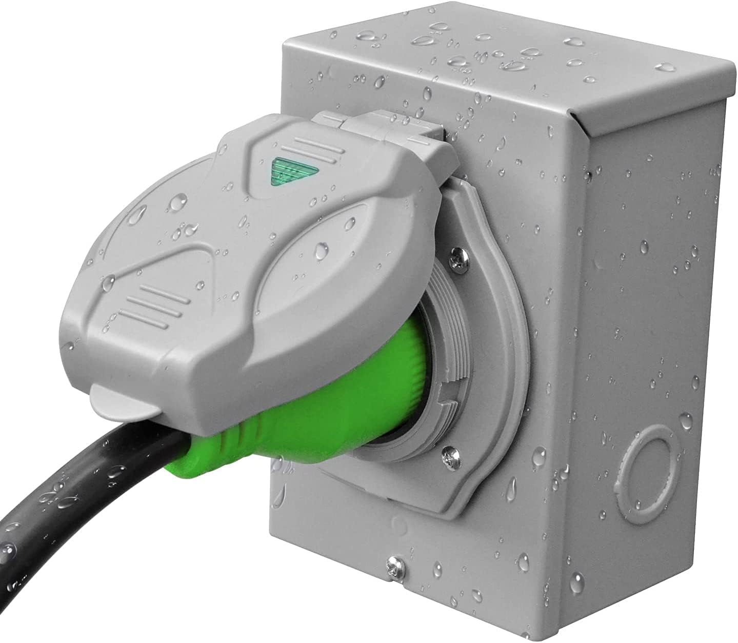 RVINGPRO 30 Amp Generator Cord 15FT with Waterproof Inlet Box Combo Kit W552512