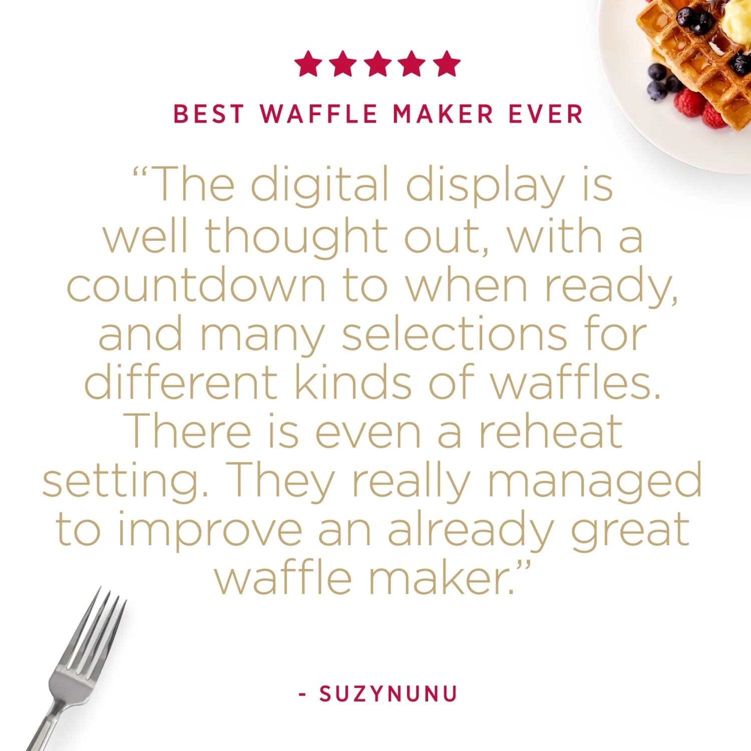 All-Clad Gourmet Digital Belgian Waffle Maker with Removable Plates P356246