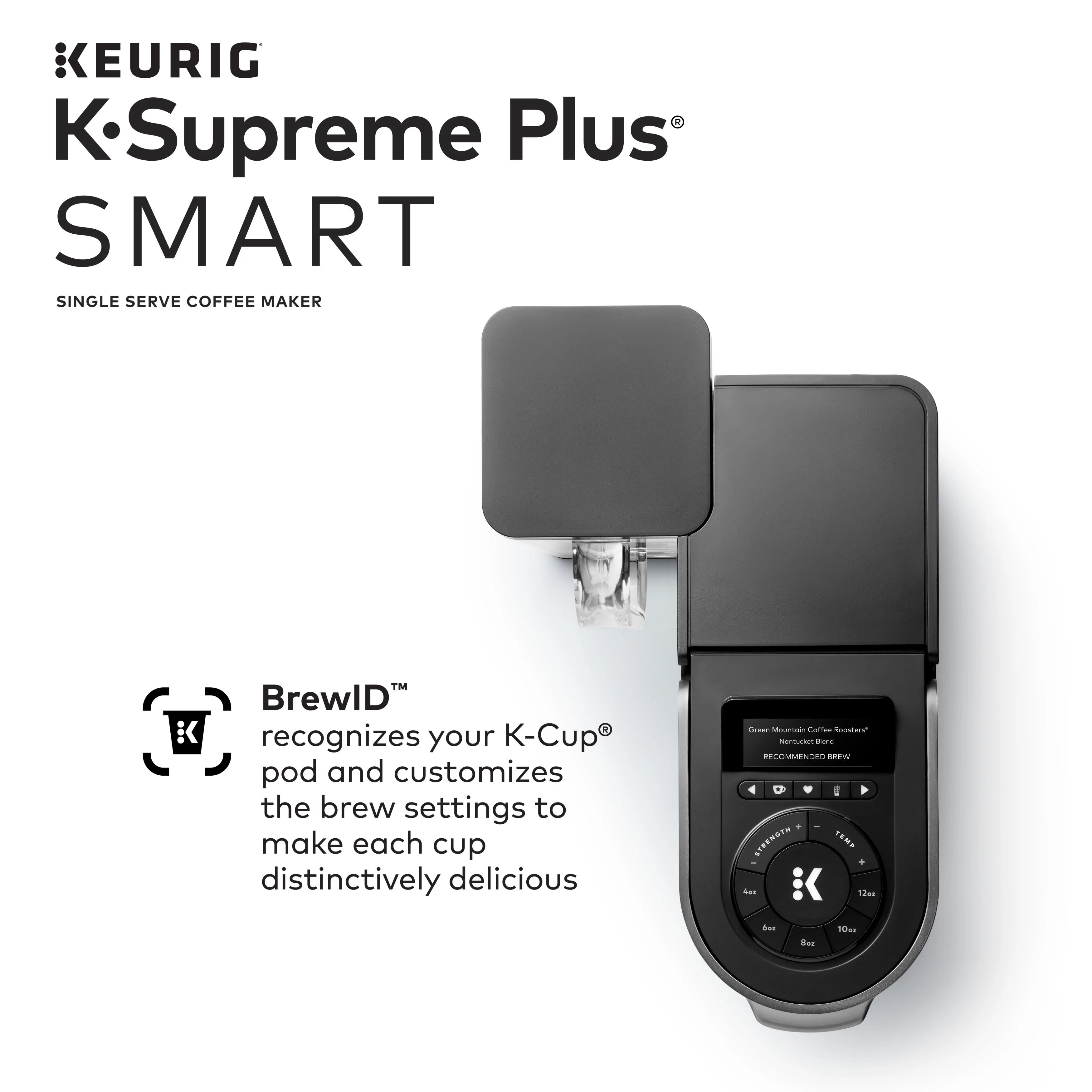 Keurig K-Supreme Plus Smart Single Serve Coffee Maker, Black P4286
