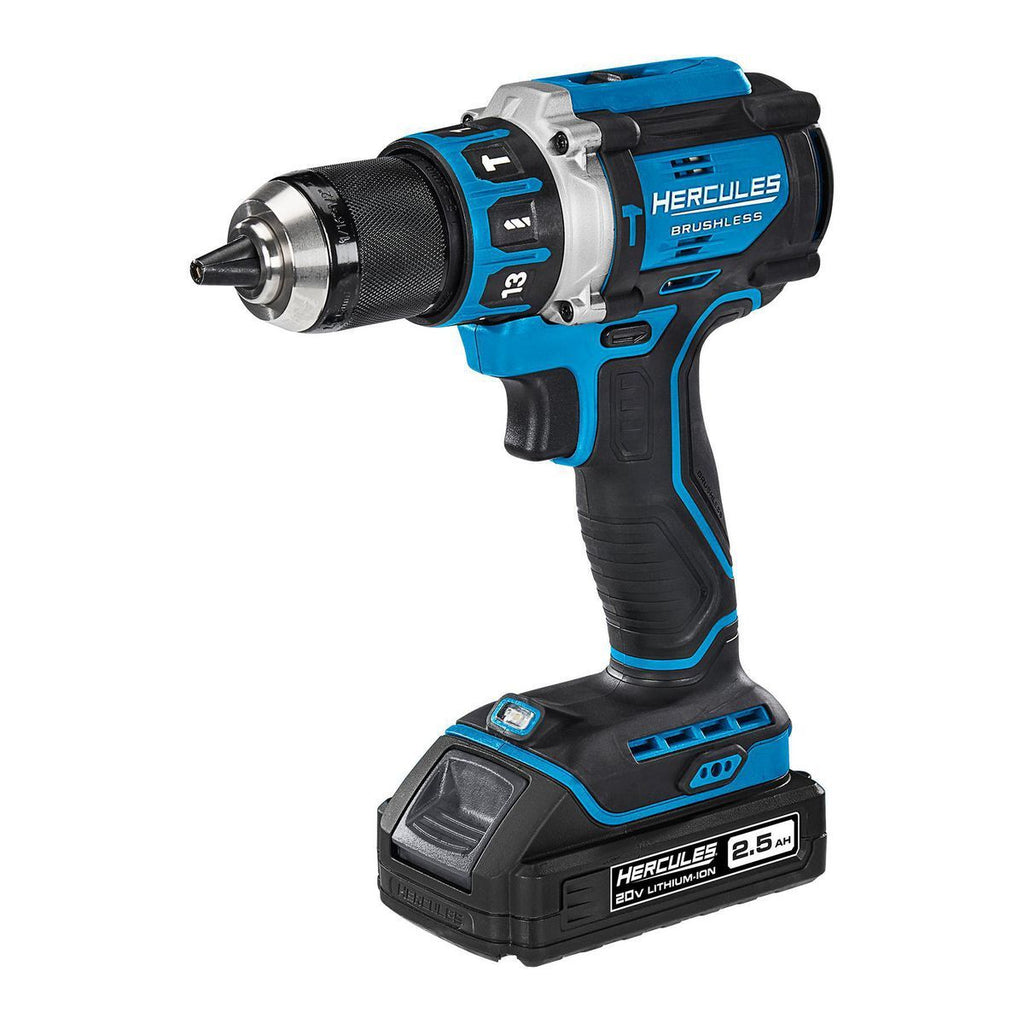 HERCULES 20V Brushless 1/2 in. Compact Hammer Drill/Driver - Tool Only J197532