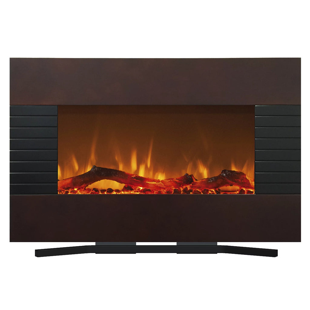Northwest 36" Mahogany Electric Fireplace with Wall Mount & Floor Stand D68546