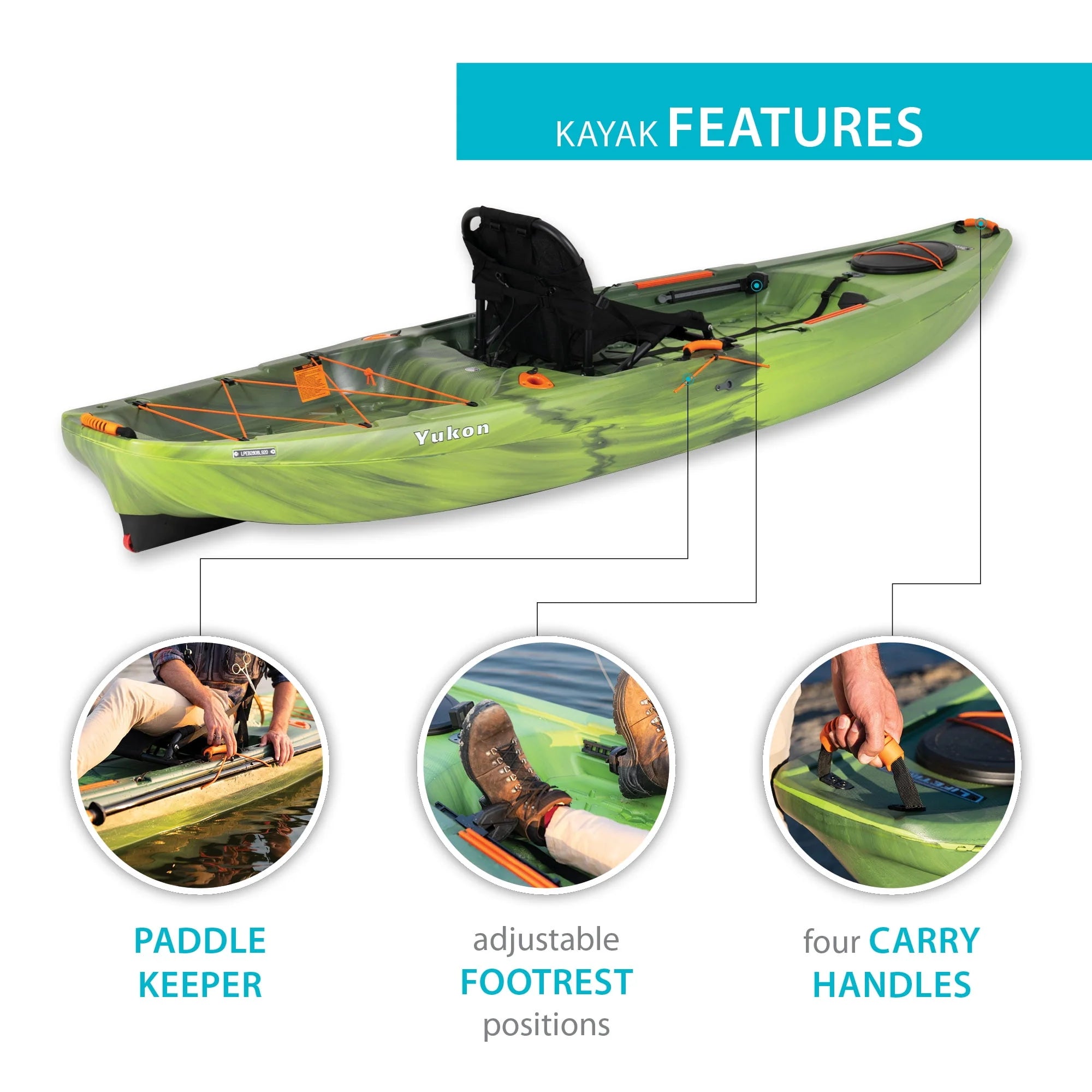 Lifetime Yukon Angler 116 Sit-on-Top Fishing Kayak J83340