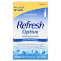 Refresh Optive Lubricant Eye Drops Preservative-Free Tears, 0.4 ml, 60 Count