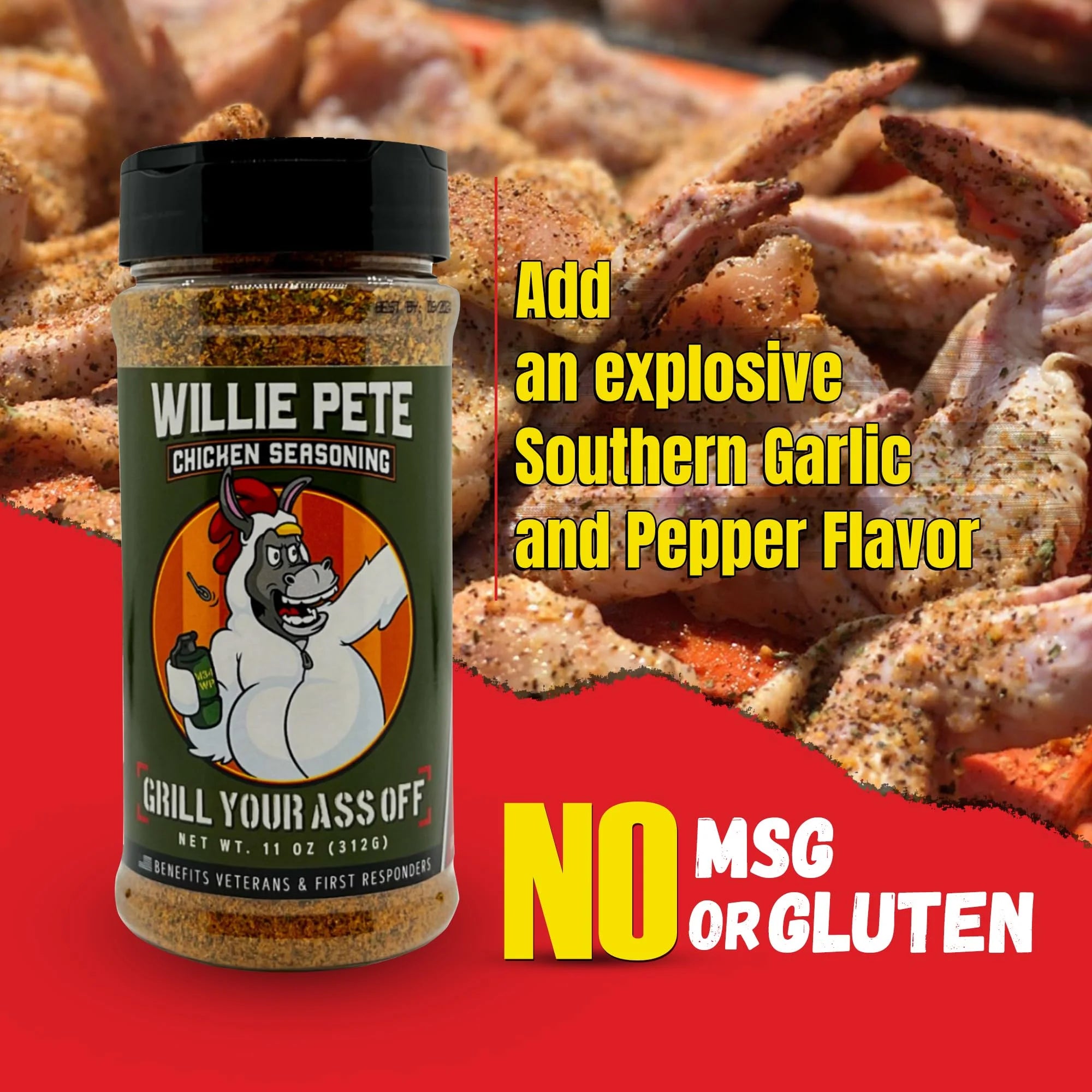 Willie Pete Chicken BBQ Seasoning 11 oz F5051