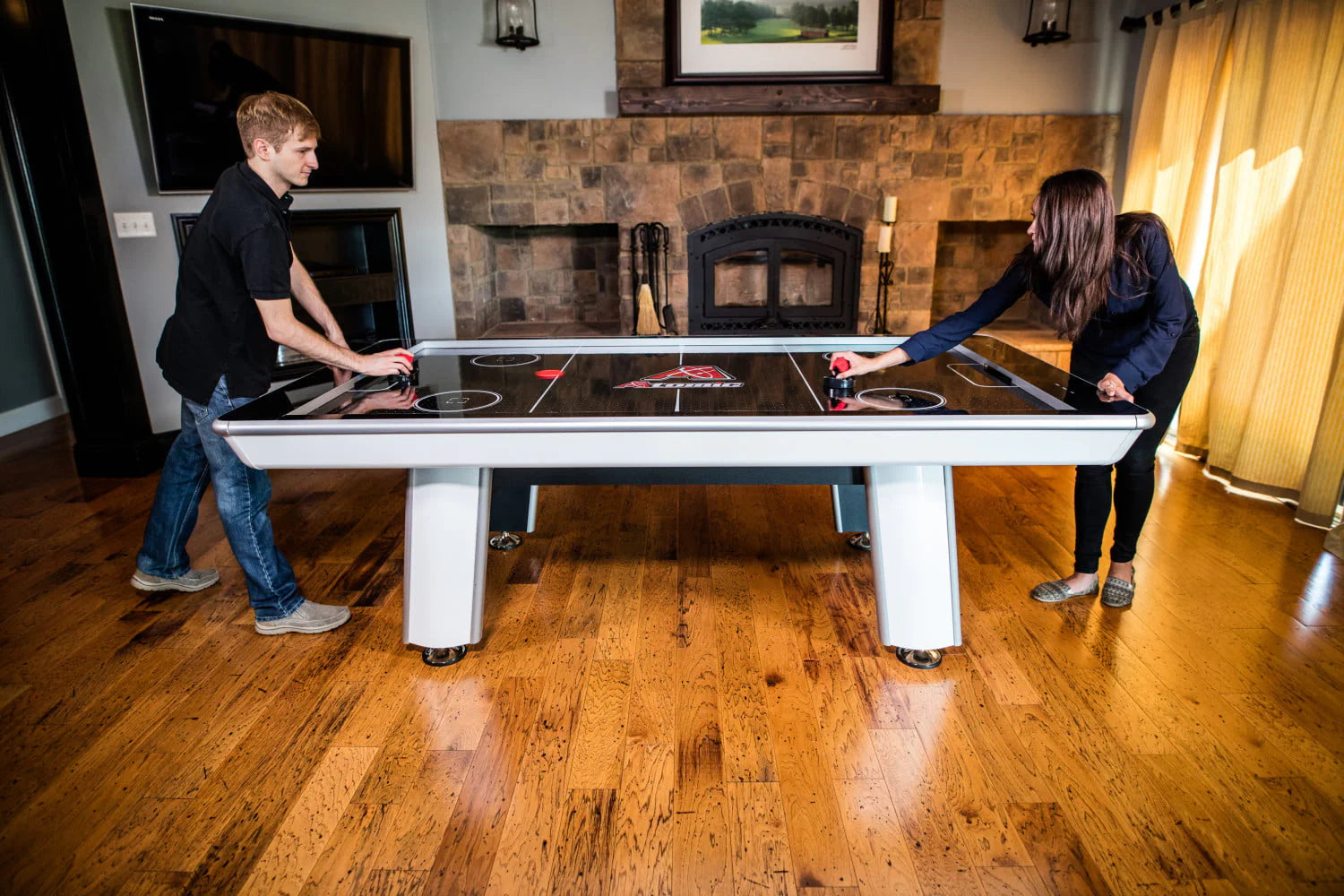 Atomic Avenger 8' Hockey Table with LED Scoring and 120V Blowers L3603