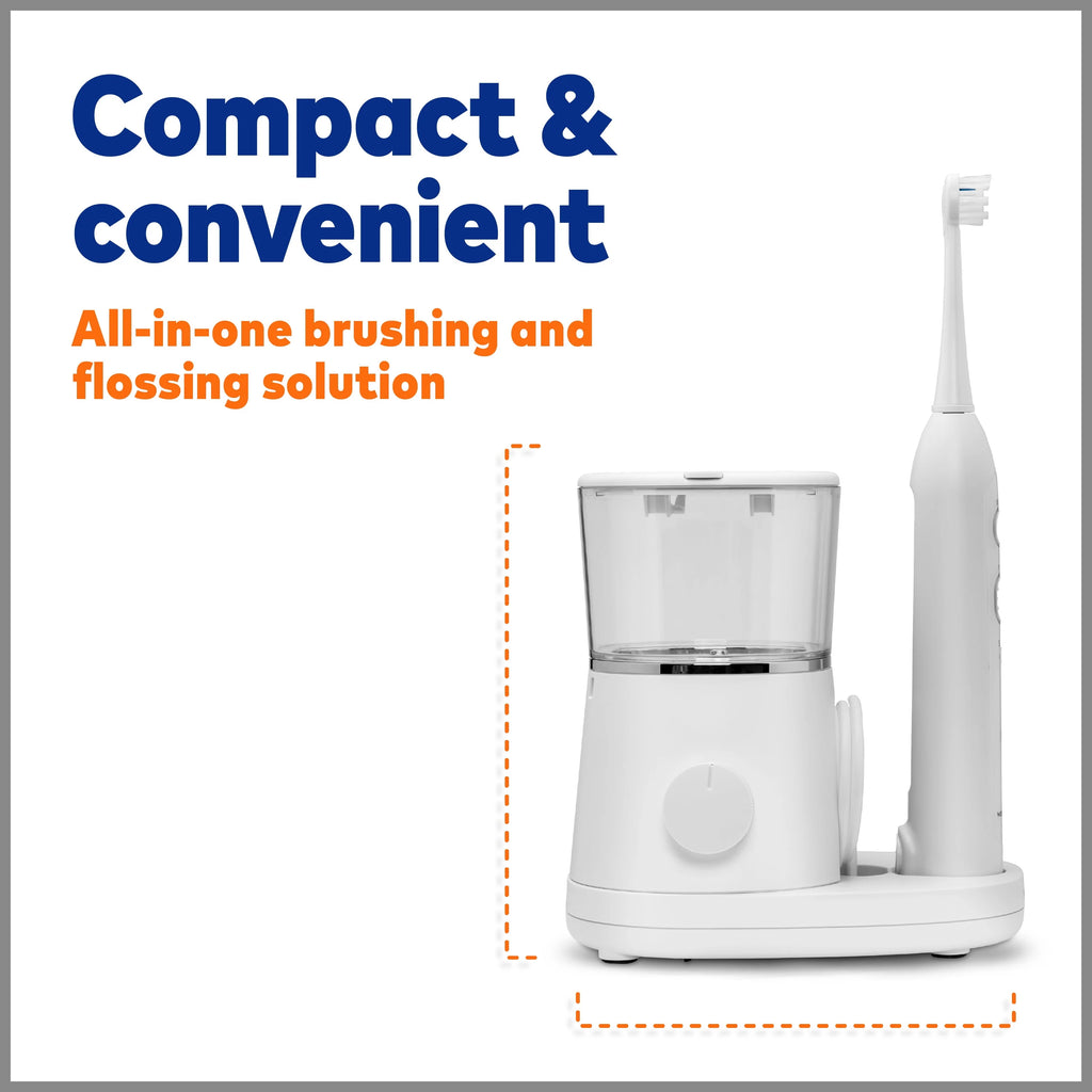 Waterpik Sonic-Fusion 2.0 Flossing Toothbrush, Electric Toothbrush & Water Flosser, White O257