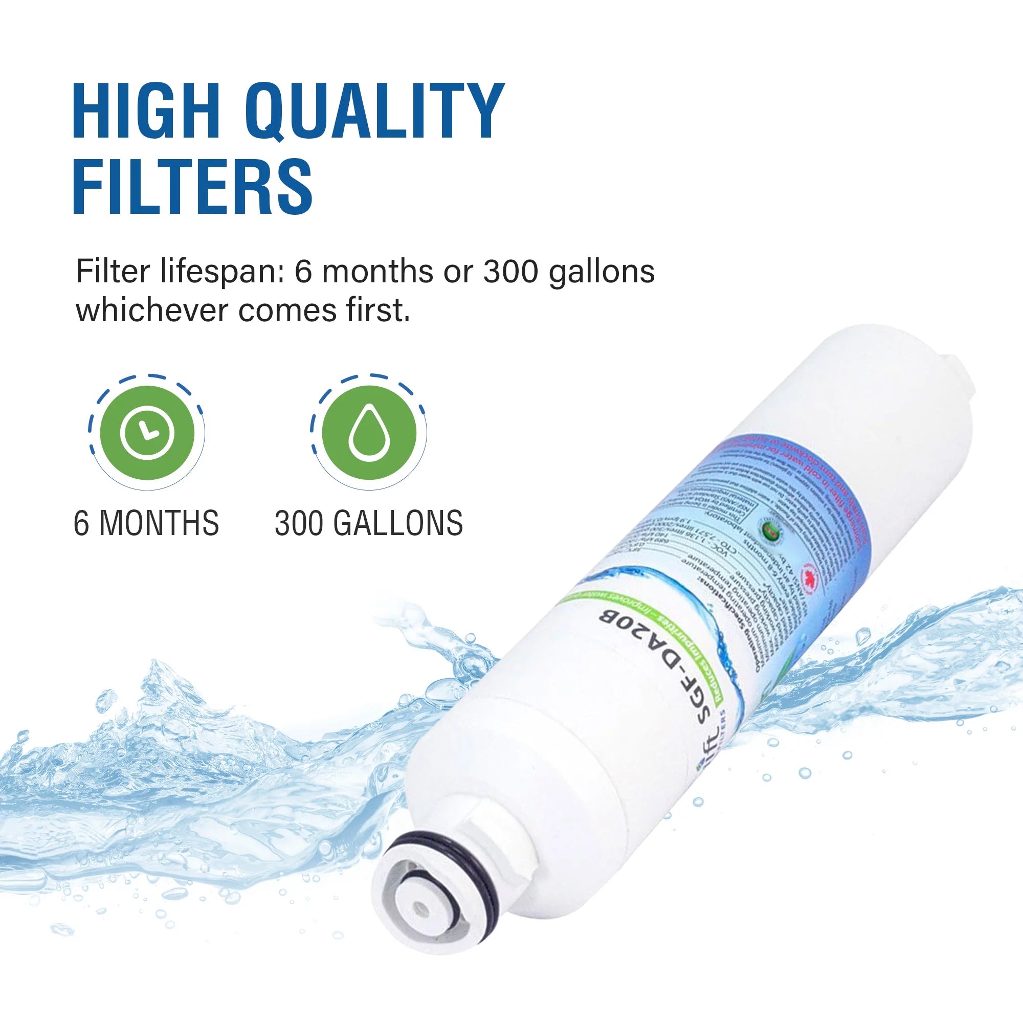 Swift Green Filters SGF-DA20B Replacement Water Filter for Samsung DA29-0020B (2 Pack) A911