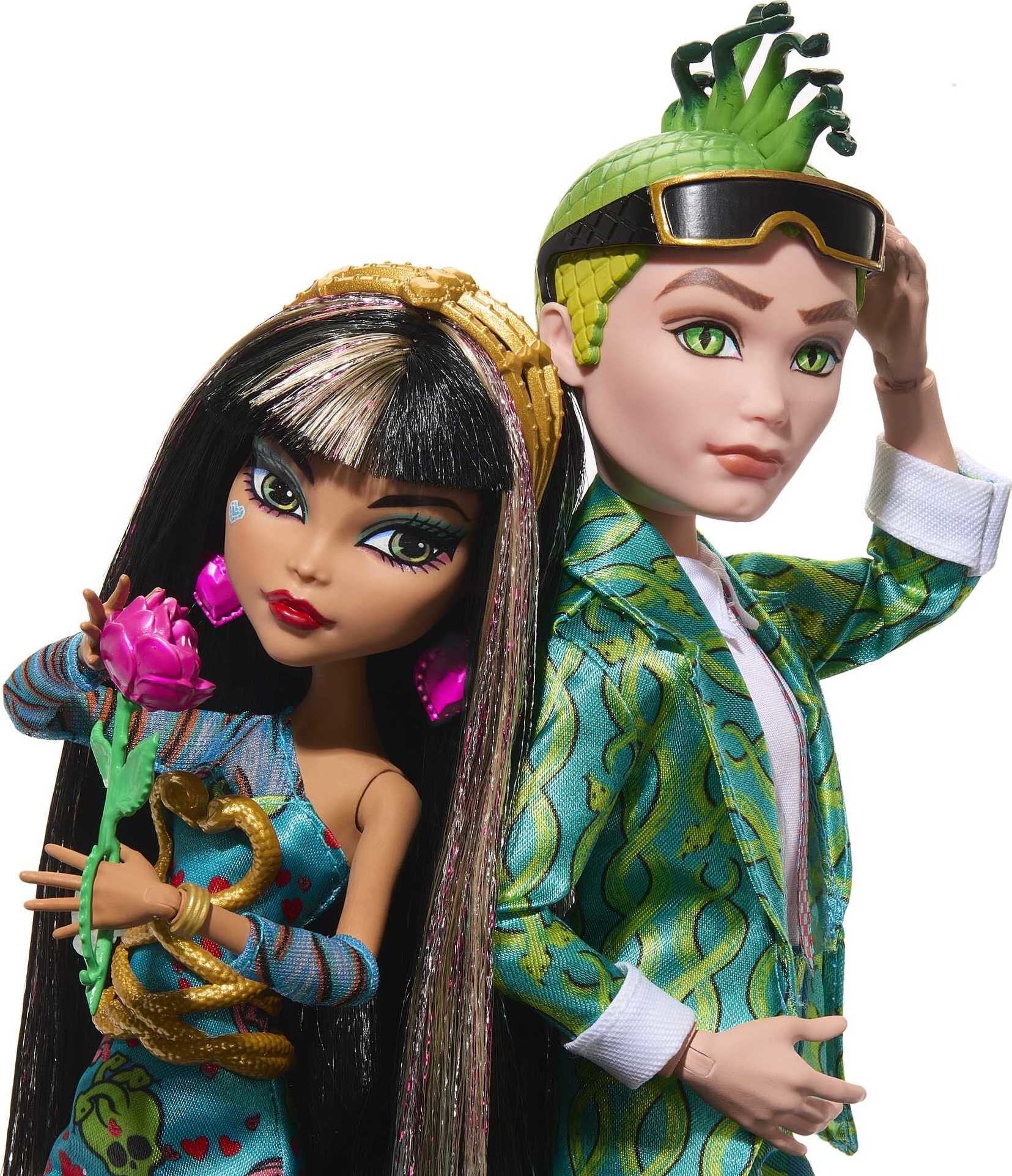 Monster High Cleo De Nile and Deuce Gorgon Howliday Love Edition Dolls 2-Pack I517
