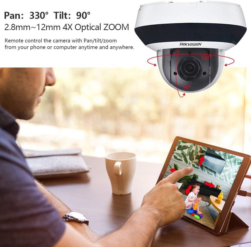 Hikvision 4MP POE Mini PTZ IP Camera DS-2DE2A404IW-DE3, 4X Optical Zoom, Smart IR Night Vision V728230