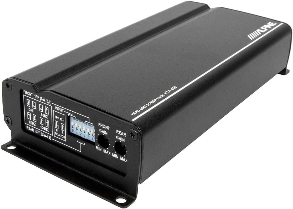 Alpine iLX-W650 Receiver with CarPlay and Android Auto, KTA-450 Amp P7600