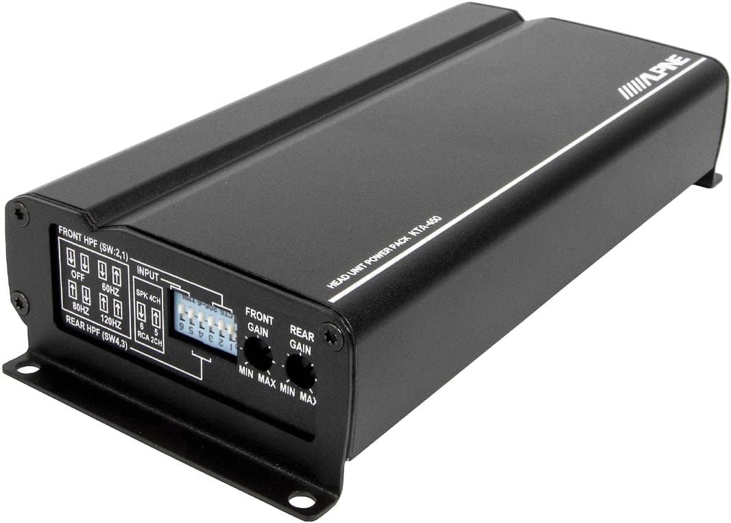 Alpine iLX-W650 Receiver with CarPlay and Android Auto, KTA-450 Amp P7600