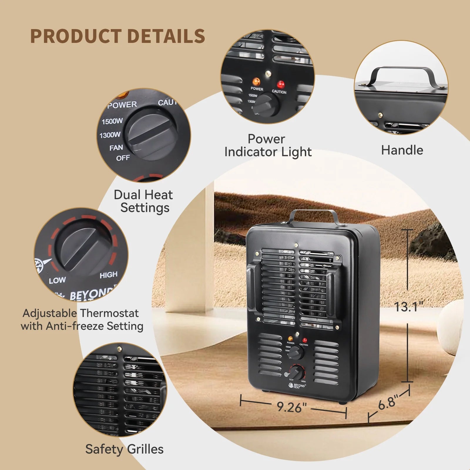 Beyond Heat Milkhouse Utility Heater B599
