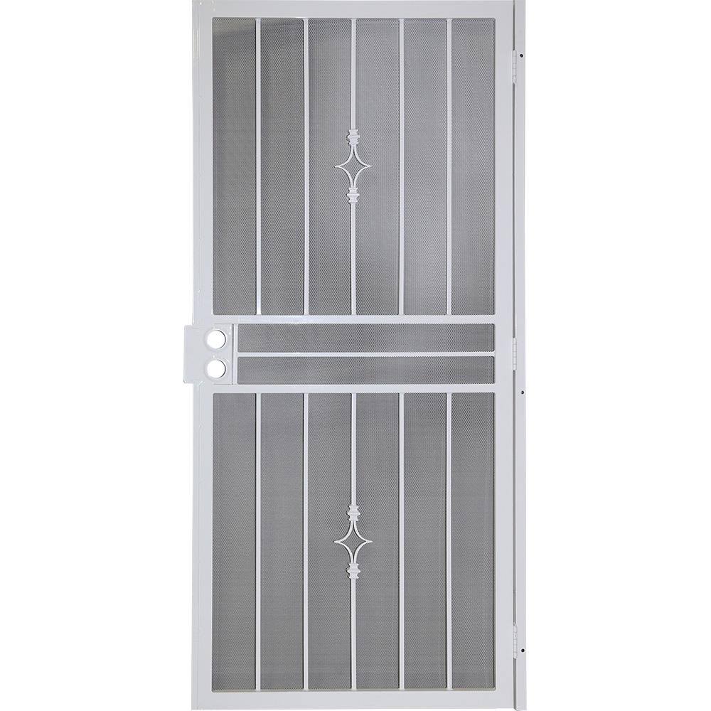 Gatehouse Covington 36-in x 81-in White Steel Surface Mount Security Door | 91836032