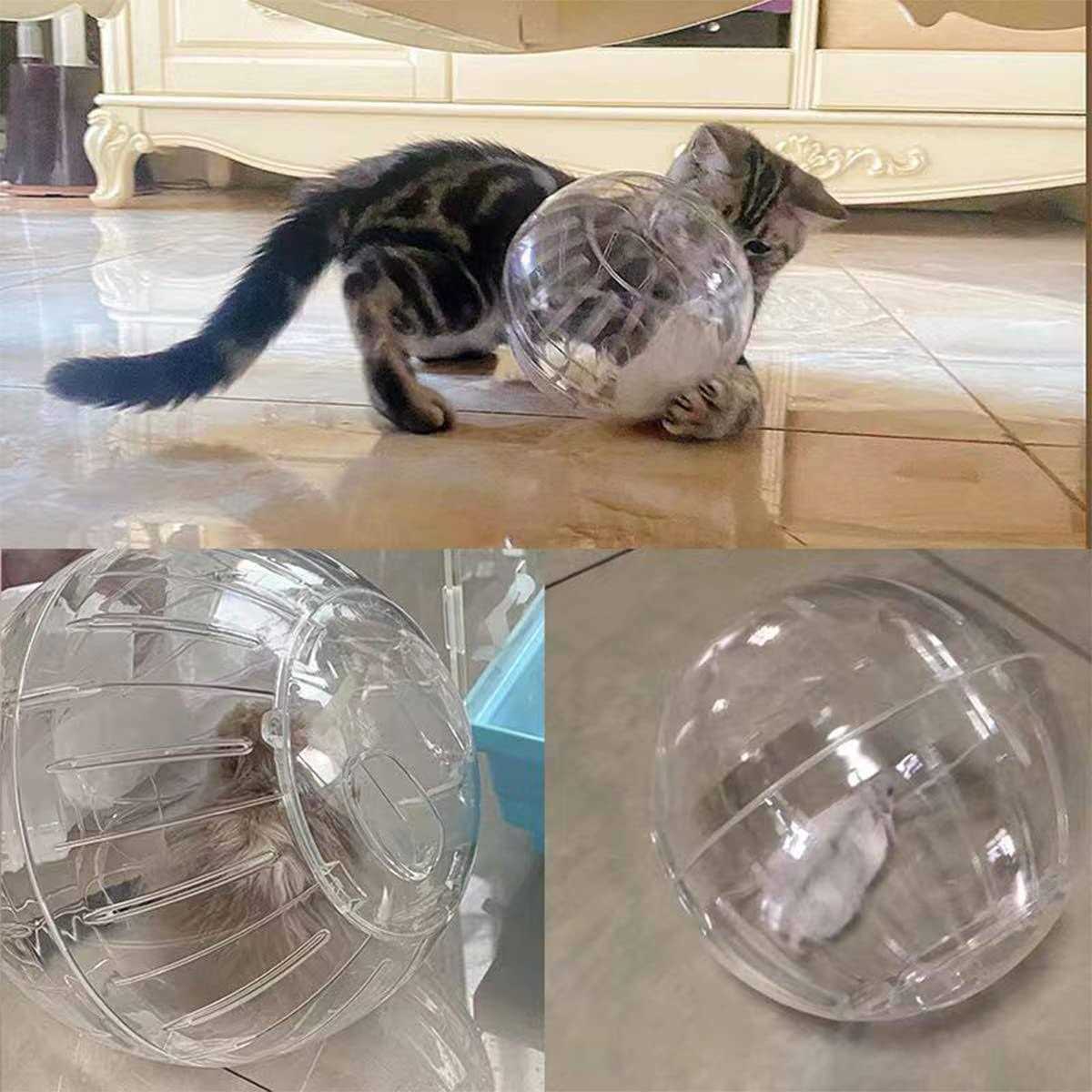 CHUQIANTONG Hamster Exercise Ball Transparent Silent Wheel for Small Animals W523