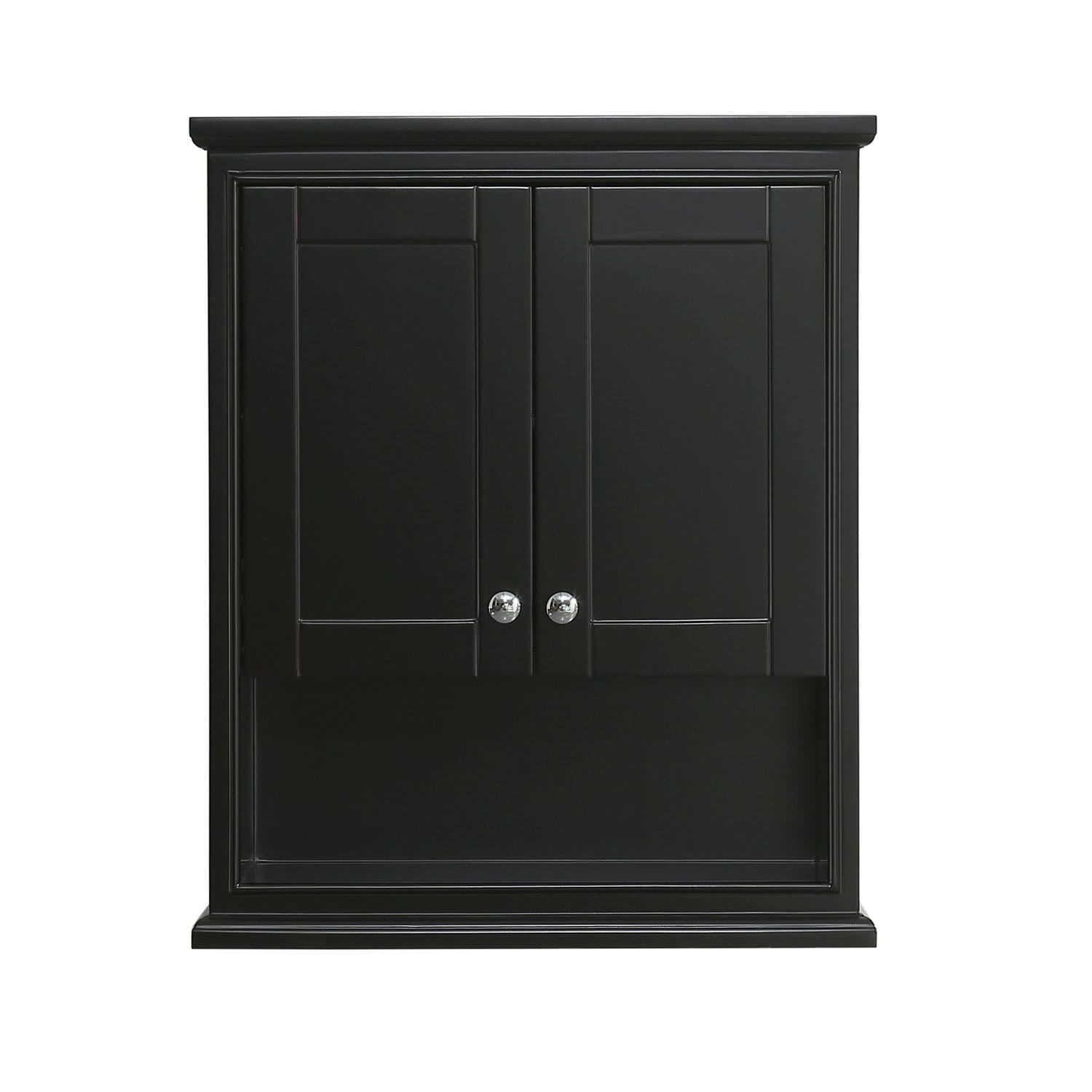 Wyndham Collection Deborah Wall-Mounted Storage Cabinet, Dark Espresso W200