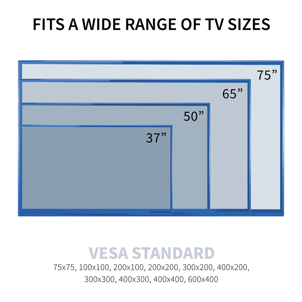 VIVO Economy Height Adjustable TV Floor Stand 37" to 75" K2126