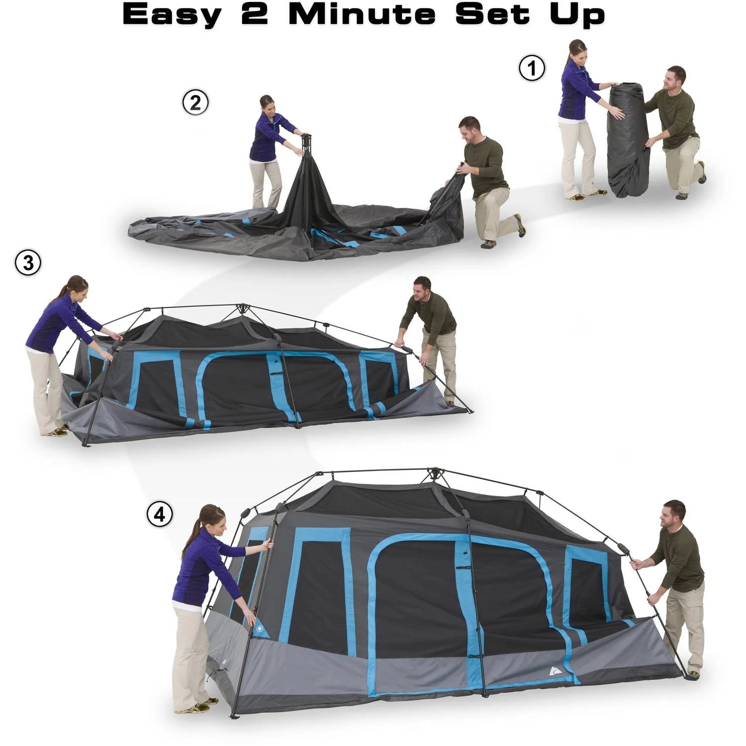 Ozark Trail 14'x10' 10-Person Dark Rest Instant Cabin Tent R460