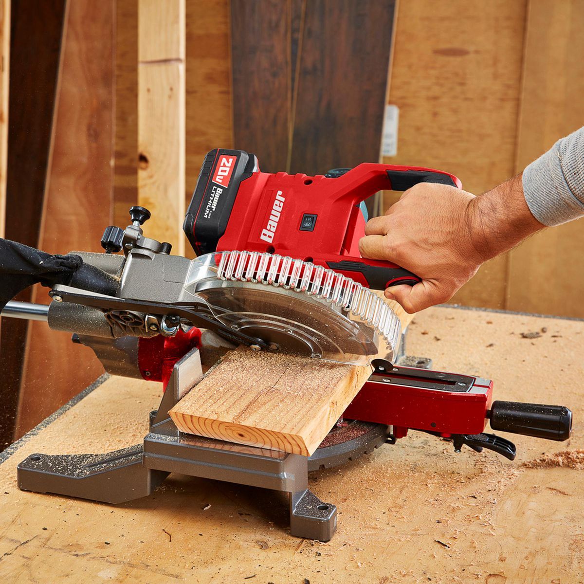 BAUER 20V Brushless 7-1/4 in. Sliding Miter Saw - Tool Only Z33302