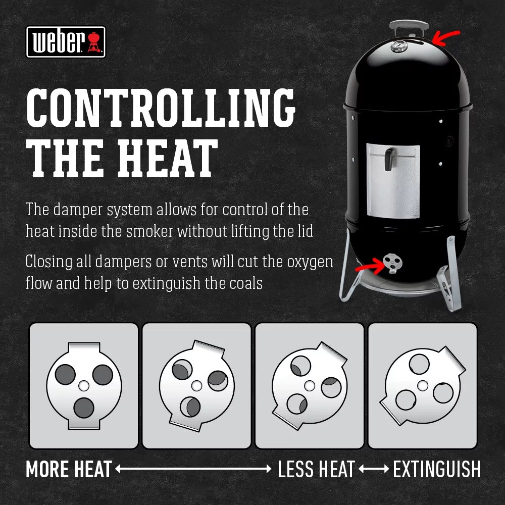 Weber 18 Smokey Mountain Cooker Smoker C59713