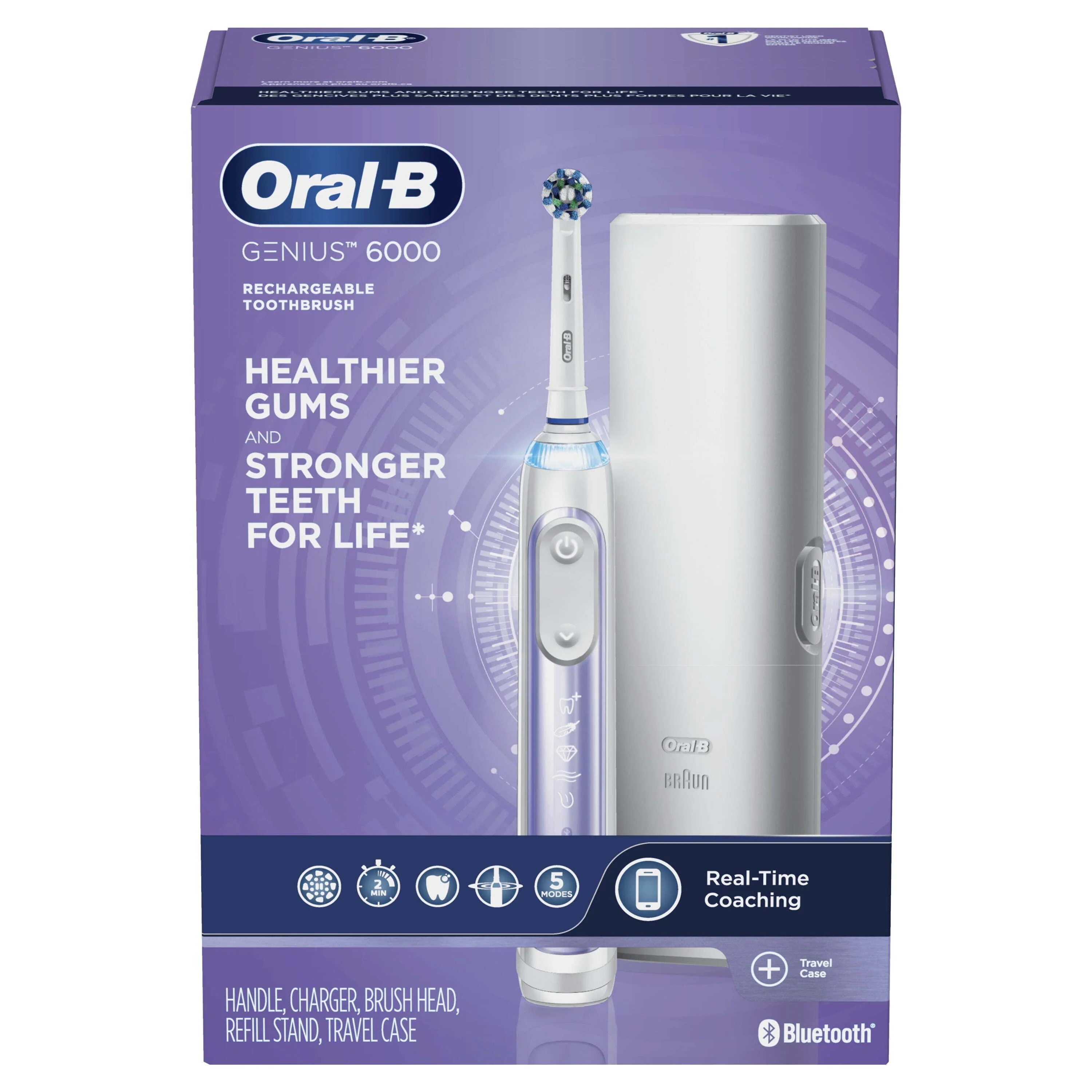 Oral-B Genius 6000 Rechargeable Electric Toothbrush, Rose Gold, 1 Ct
