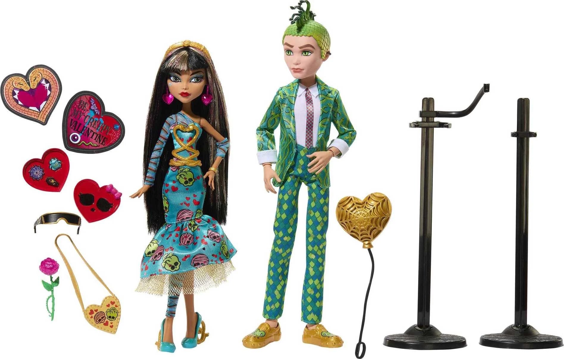 Monster High Cleo De Nile and Deuce Gorgon Howliday Love Edition Dolls 2-Pack I517