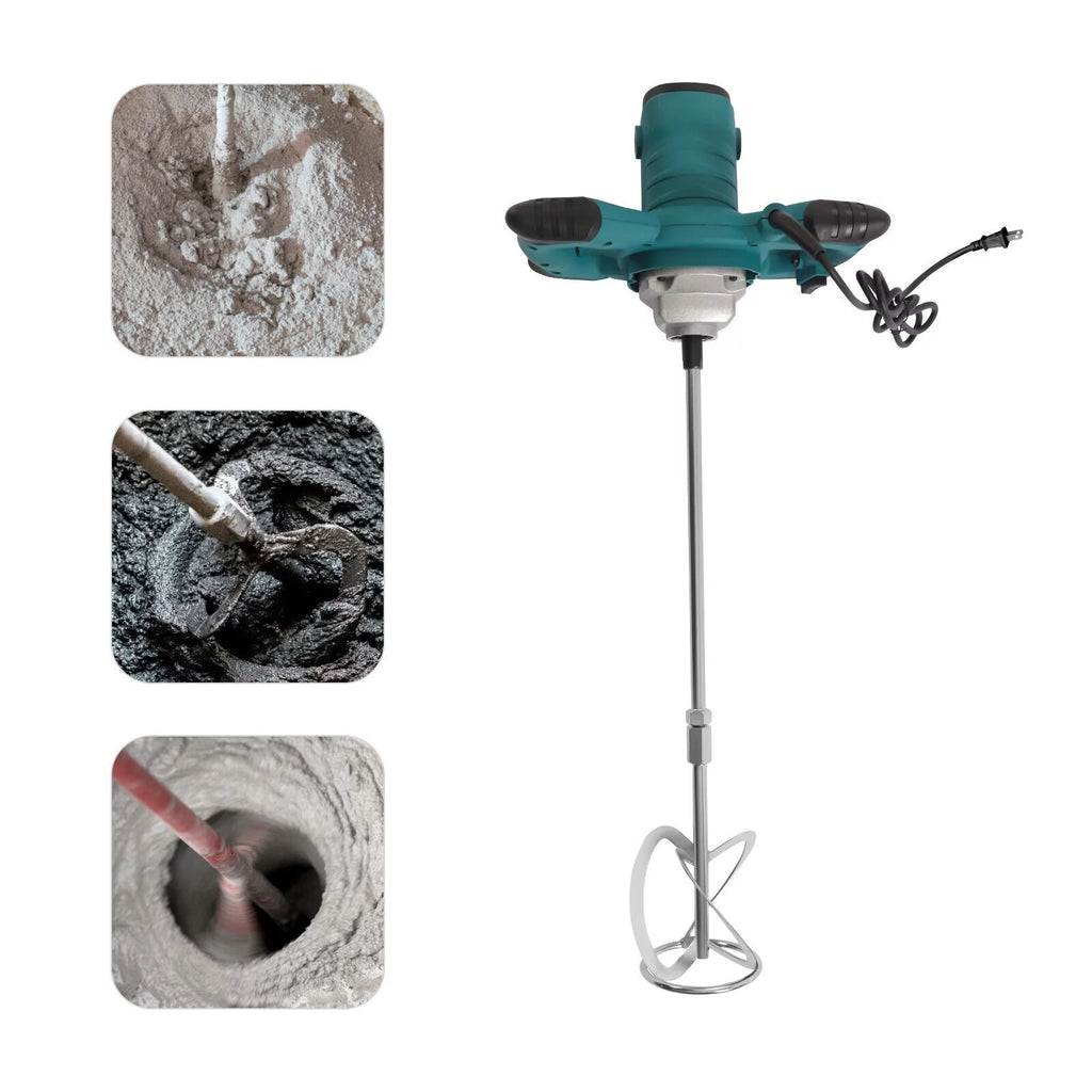 MIDUO 2100W Electric Cement Mixer Handheld 6-Speed Stirrer Y1970