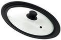 Universal Lid for Pans, Pots and Skillets Vented Tempered Glass with Graduated Rim Fits 10 inch, 11 inch, 12 inch Cookware  Heat Resistant Handle  Food Safe - Microwave Safe  Dishwasher Safe