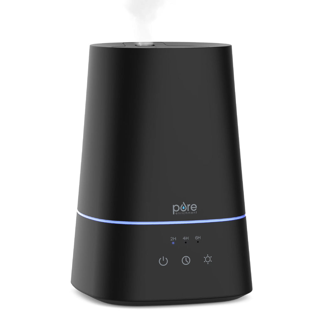 Pure Enrichment HUME Max - Easy Top Fill Ultrasonic Cool Mist Humidifier, 3.7 L (1 Gallon) Tank, 3 Mist Settings + Auto Shut-Off Timer - Ideal for Large Bedrooms, Baby Nurseries and Offices (Black)