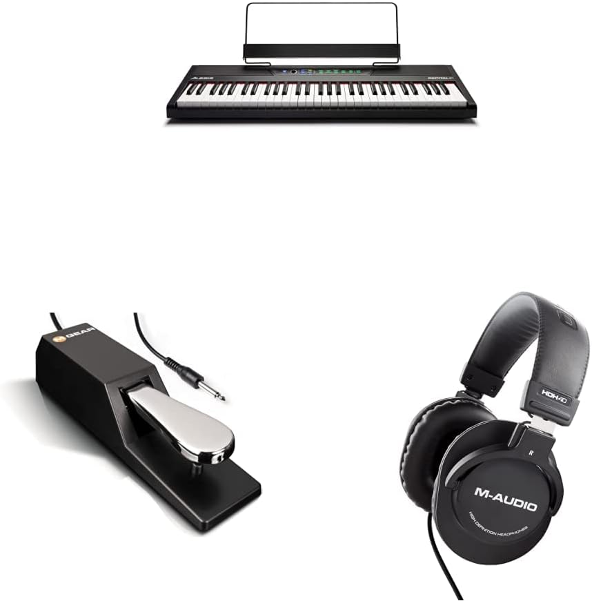 Alesis Recital 61 Digital Piano Keyboard with Semi Weighted Keys T2991