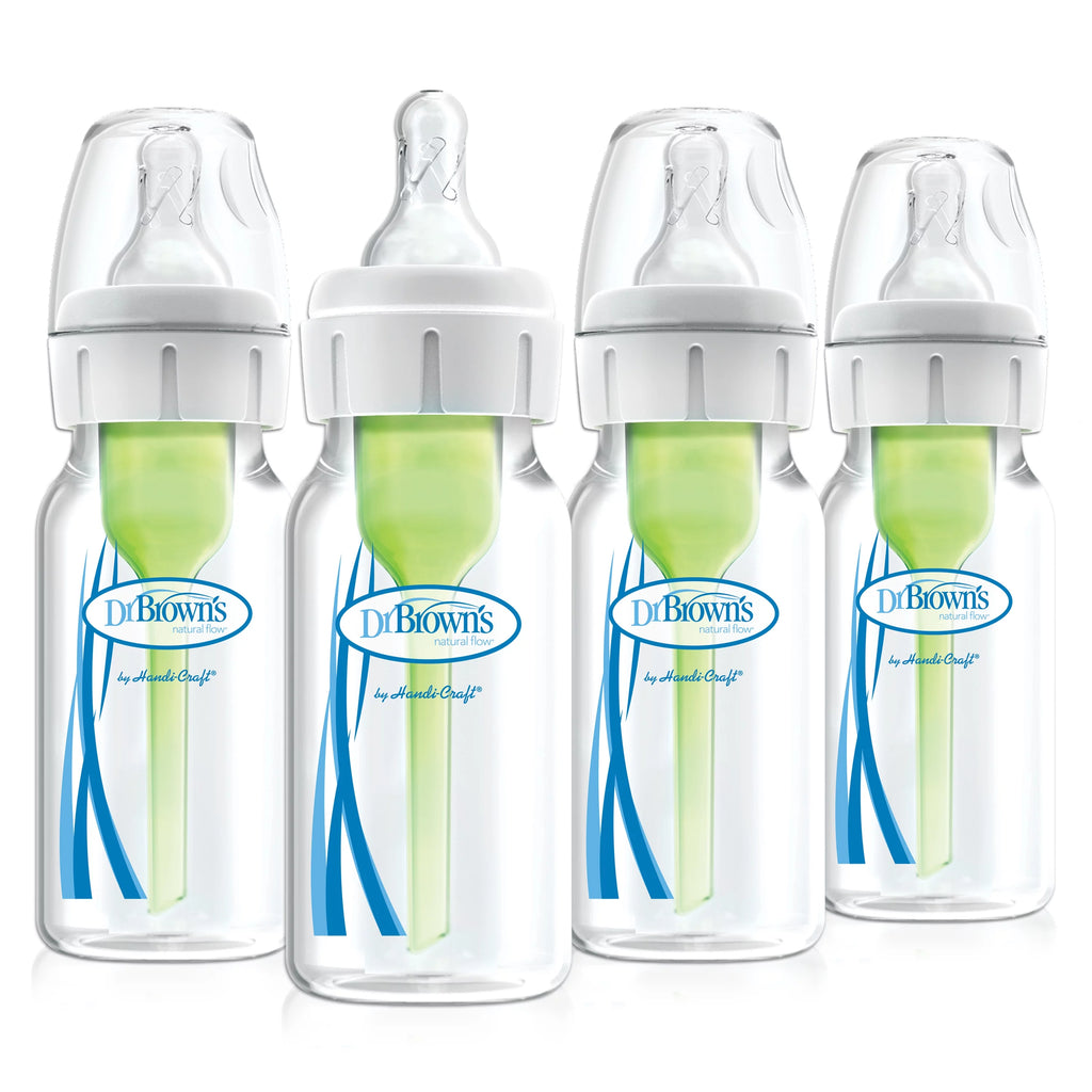 Dr. Brown's Natural Flow Options+ Anti-Colic Baby Bottle, Narrow, 4 oz, 4 PK