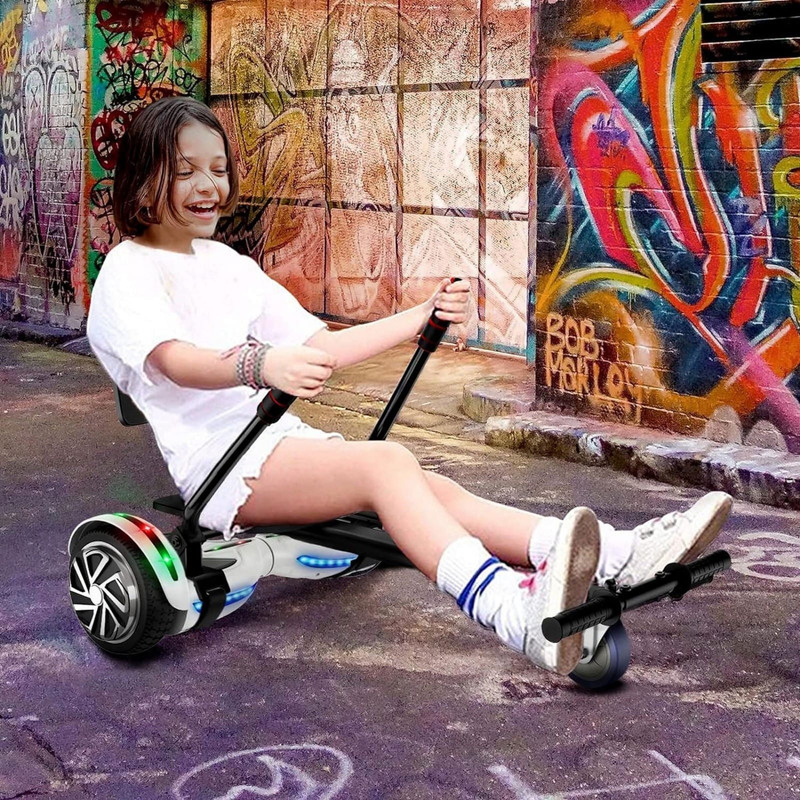 LIEAGLE Hoverboard with Seat Attachment, 6.5 inch Self Balancing Scooter S62540