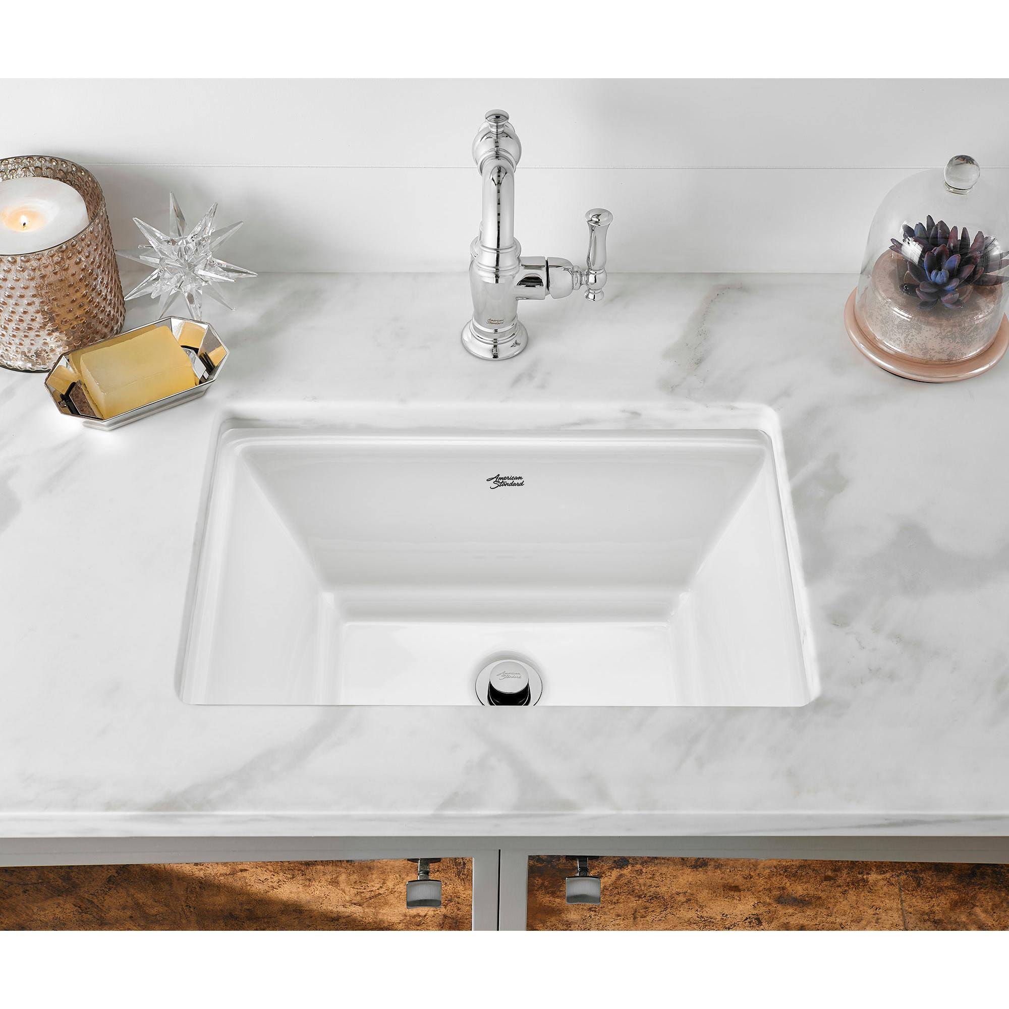 American Standard Estate 19-3/4x22 Undermount Fireclay Bathroom Sink B5515