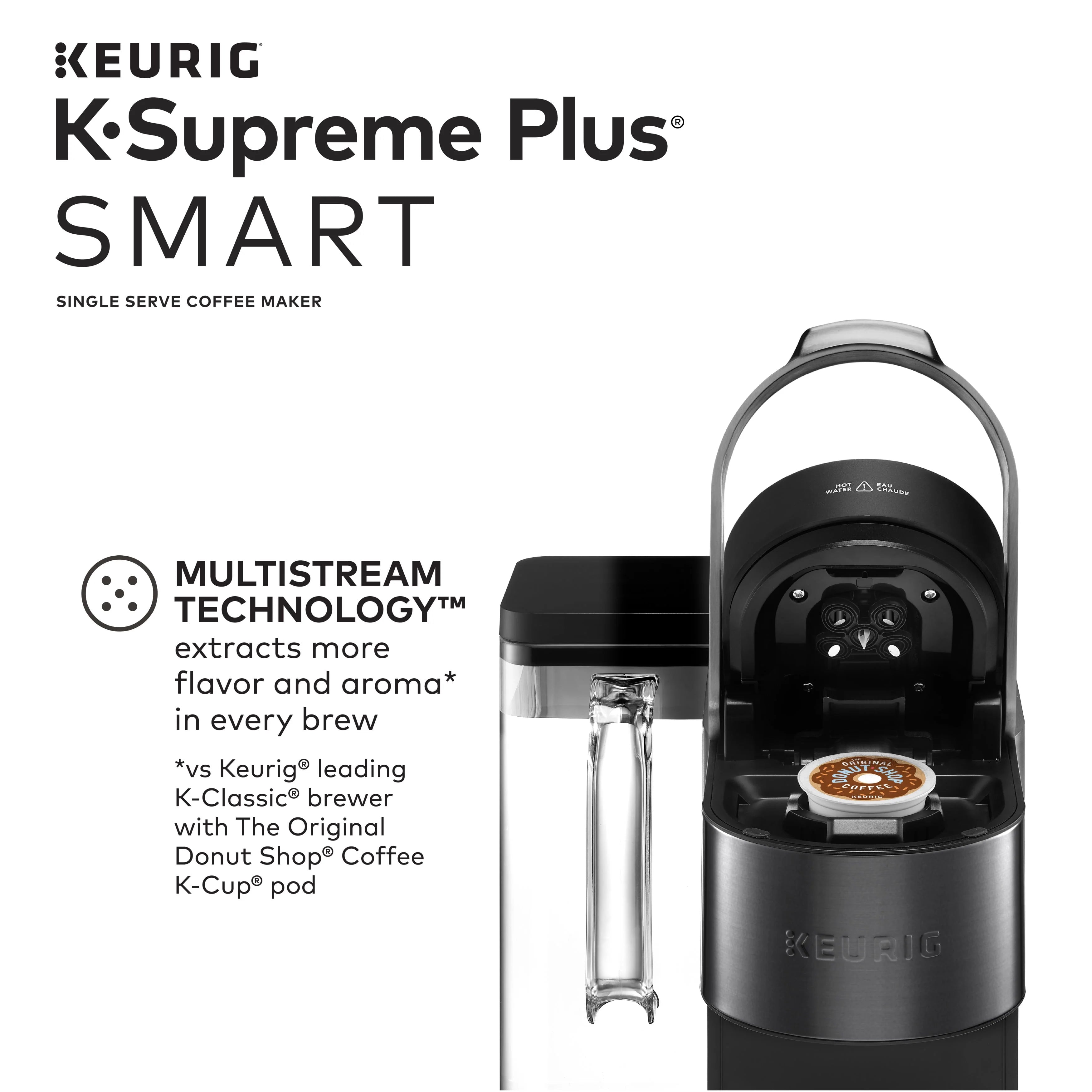 Keurig K-Supreme Plus Smart Single Serve Coffee Maker, Black P4286