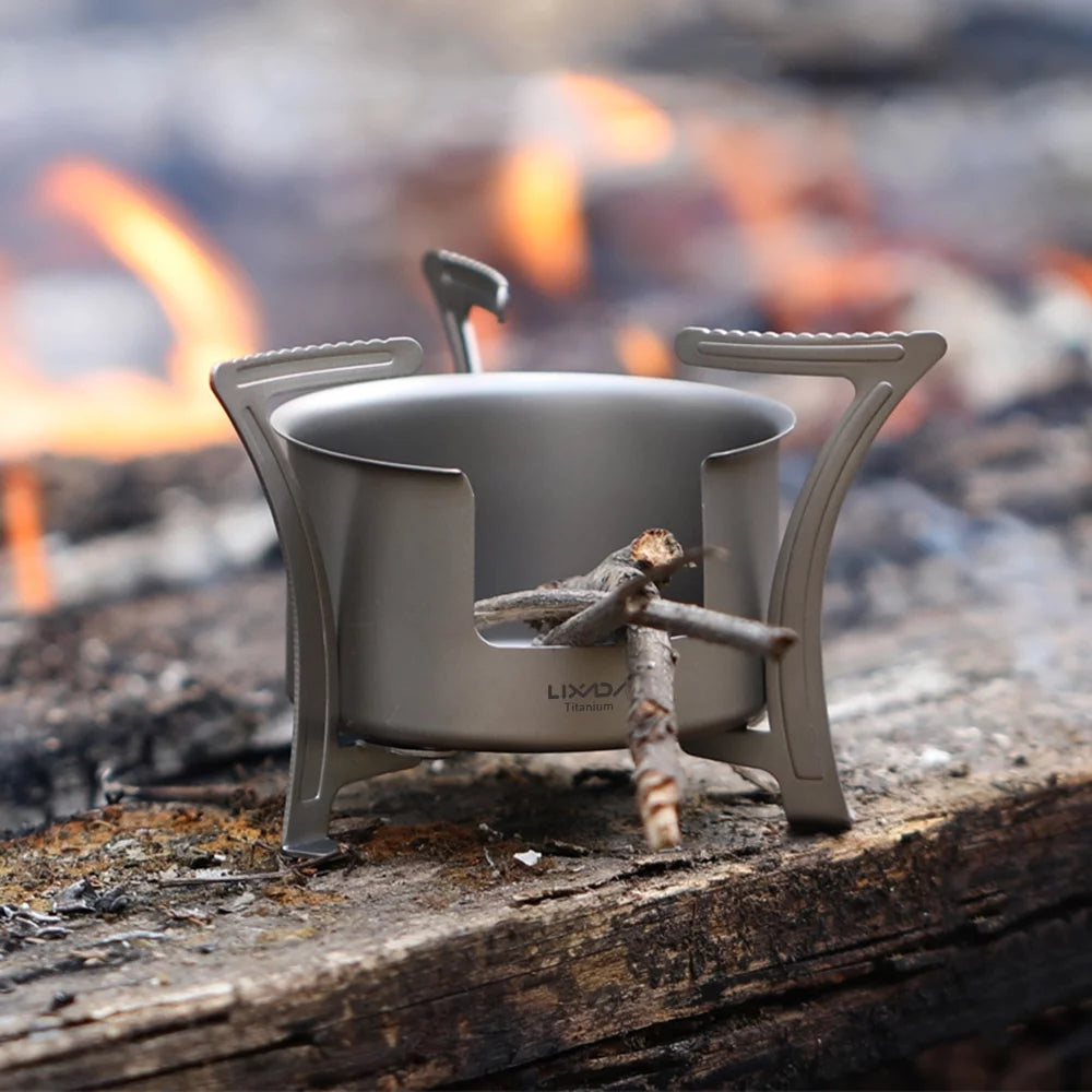 Lixada Ultralight Mini Titanium Alcohol Stove for Hiking O476