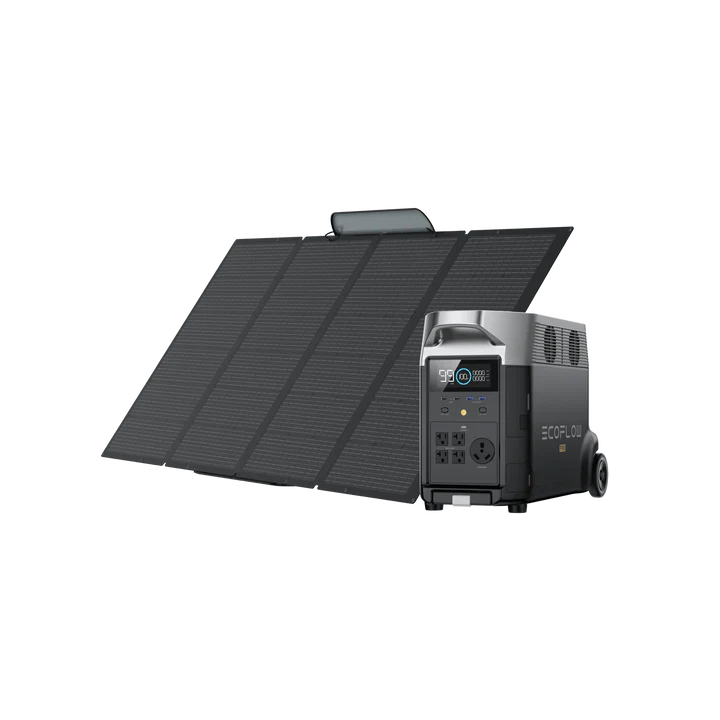 EcoFlow Package - DELTA Pro Portable Power Station (3600Wh) and 1 x Portable Solar Panel (400W)