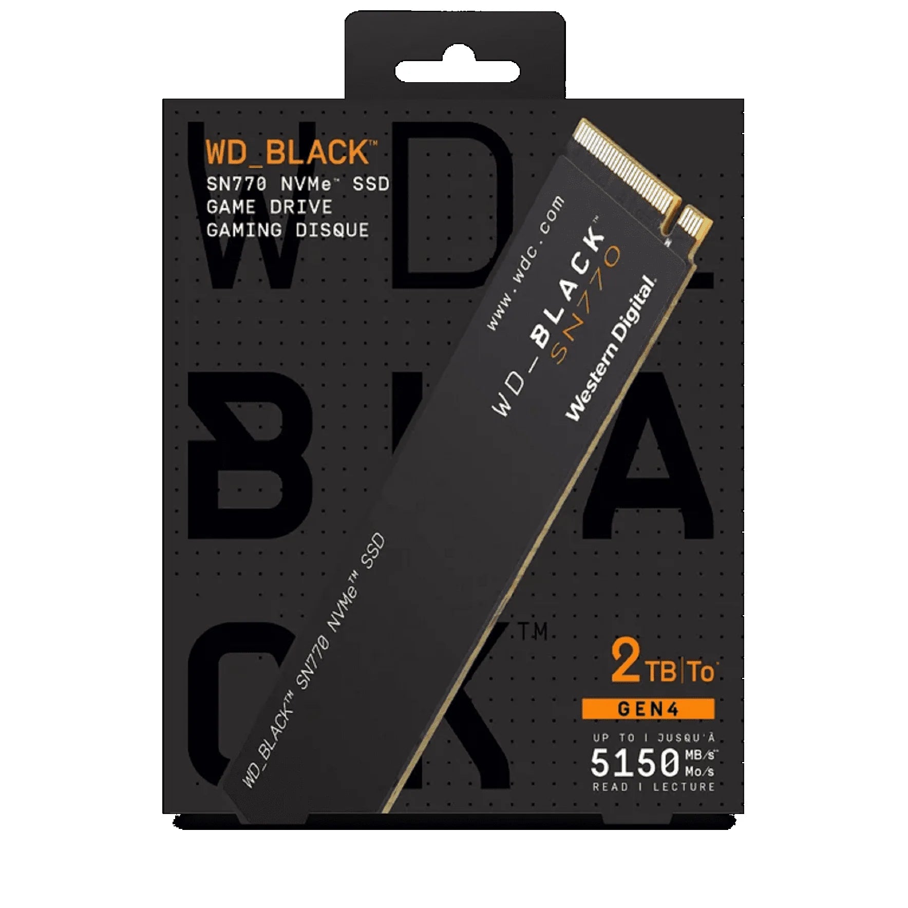 WD_BLACK 2TB SN770 NVMe PCIe 4.0 M.2 Internal SSD E6528