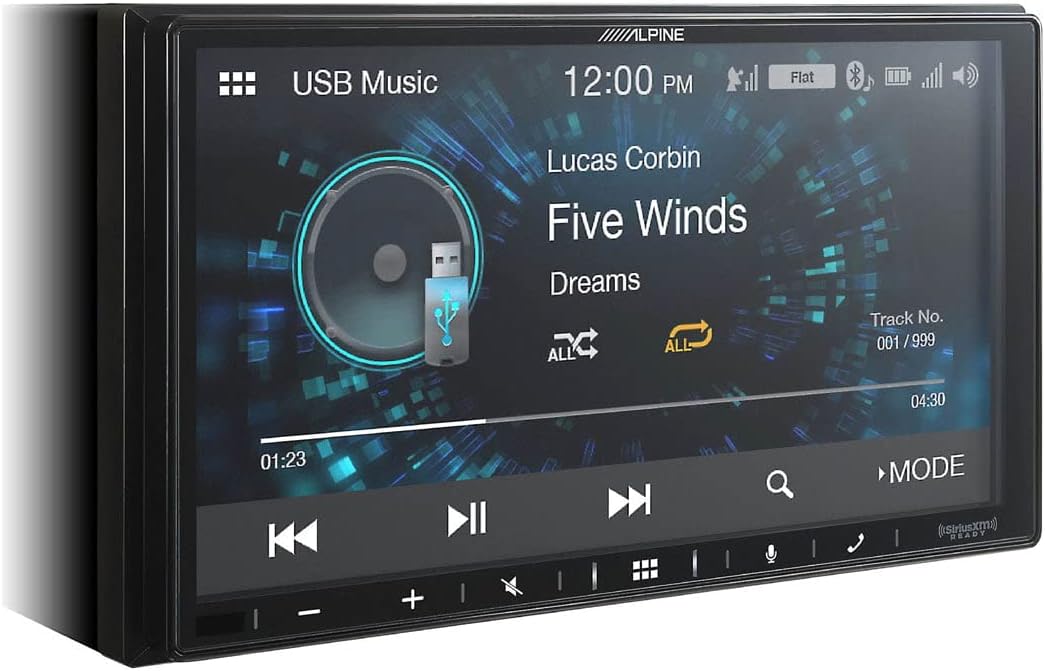 Alpine iLX-W650 Receiver with CarPlay and Android Auto, KTA-450 Amp P7600