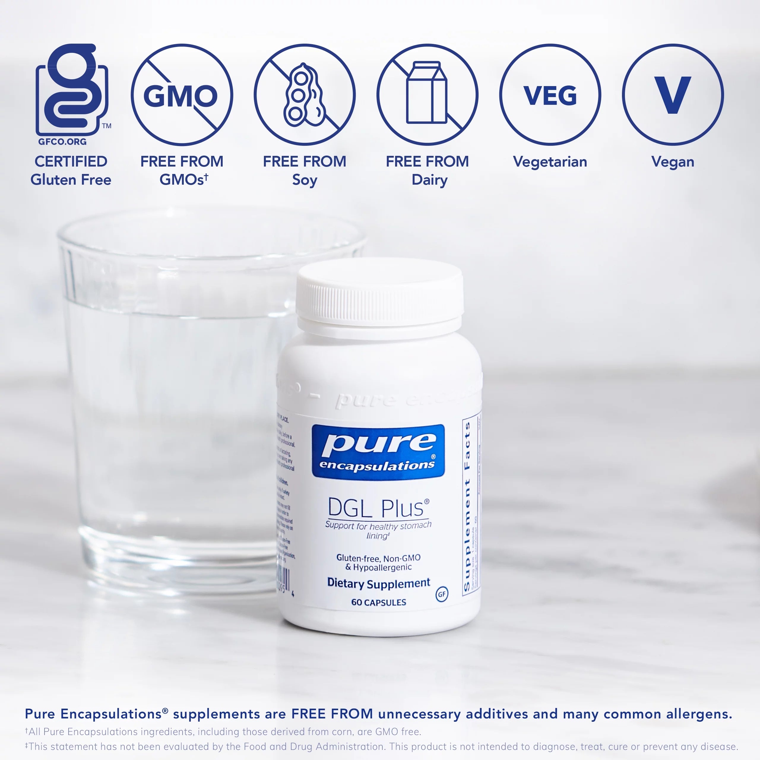 Pure Encapsulations DGL Plus 60 Capsules V2878