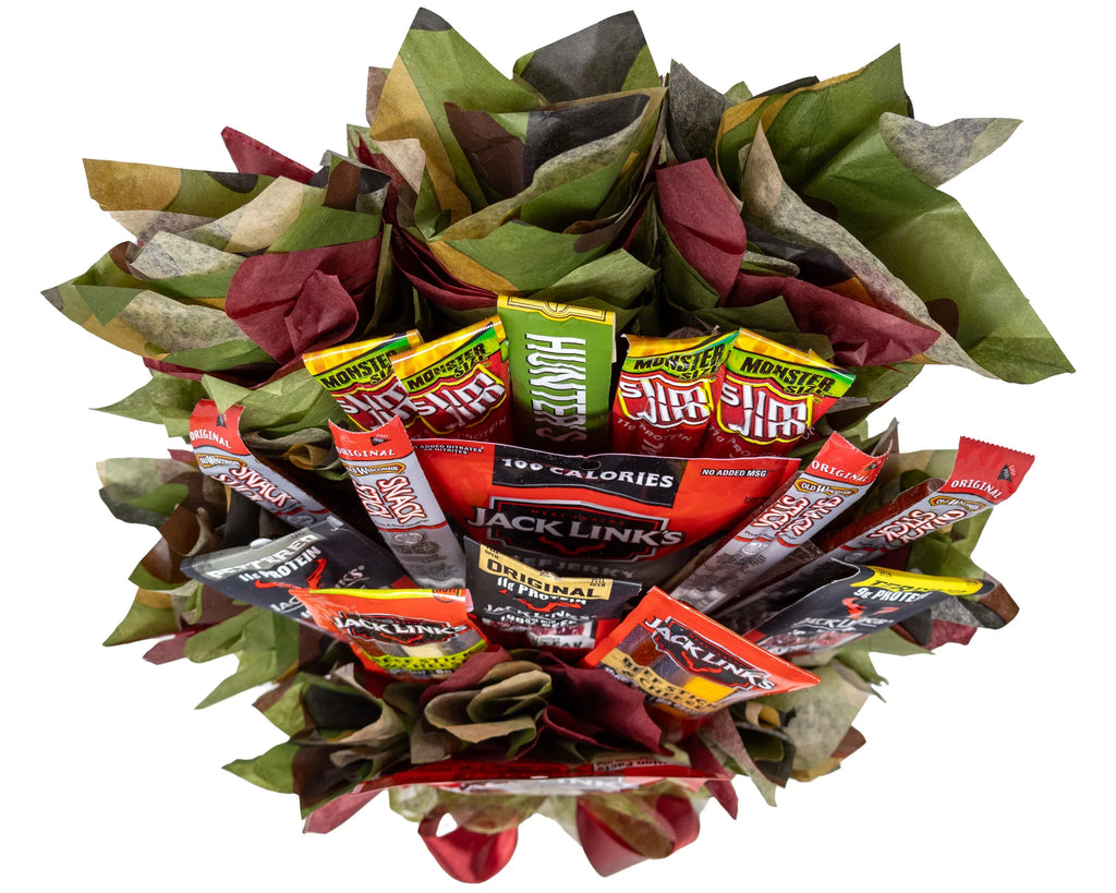 Beef Jerky Bouquet Variety Pack with Name Brand Meat Snacks A88971