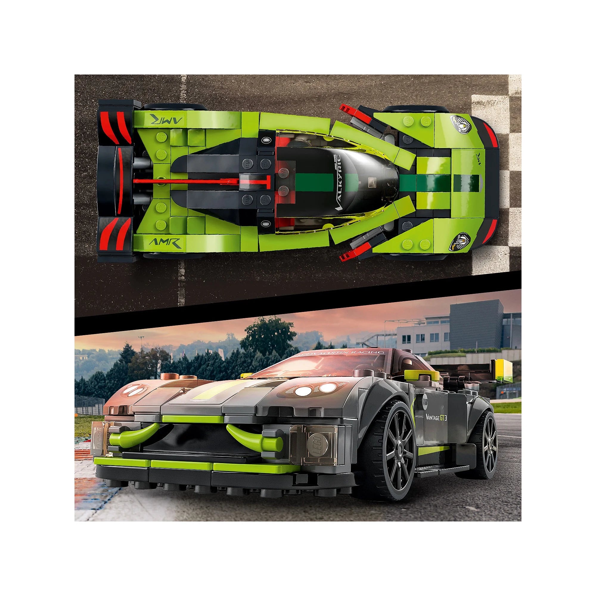 LEGO Speed Champions Aston Martin Valkyrie AMR Pro & Vantage GT3 76910 Race Car Toy Set L388314