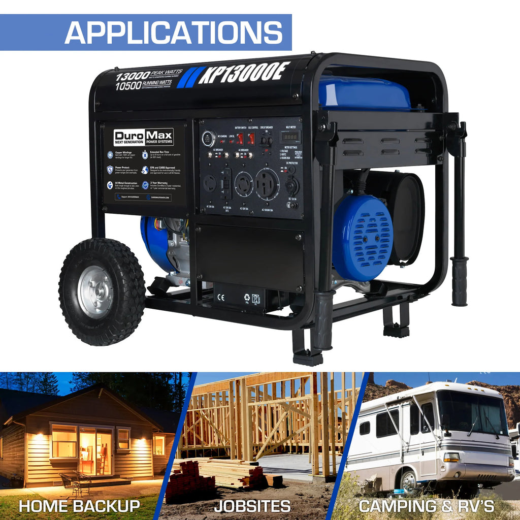 DuroMax XP13000E 13,000 Watt Portable Gas Generator Y15067