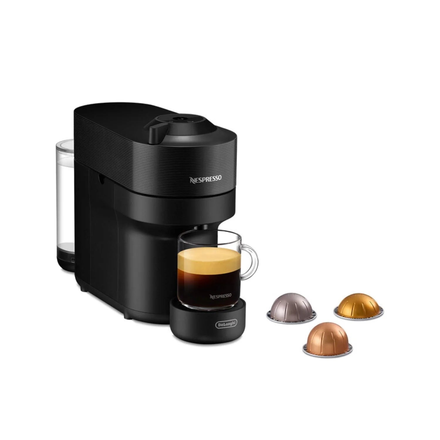 Nespresso Vertuo Pop by De'Longhi Coffee and Espresso Maker with Tasting Set, Black L9442