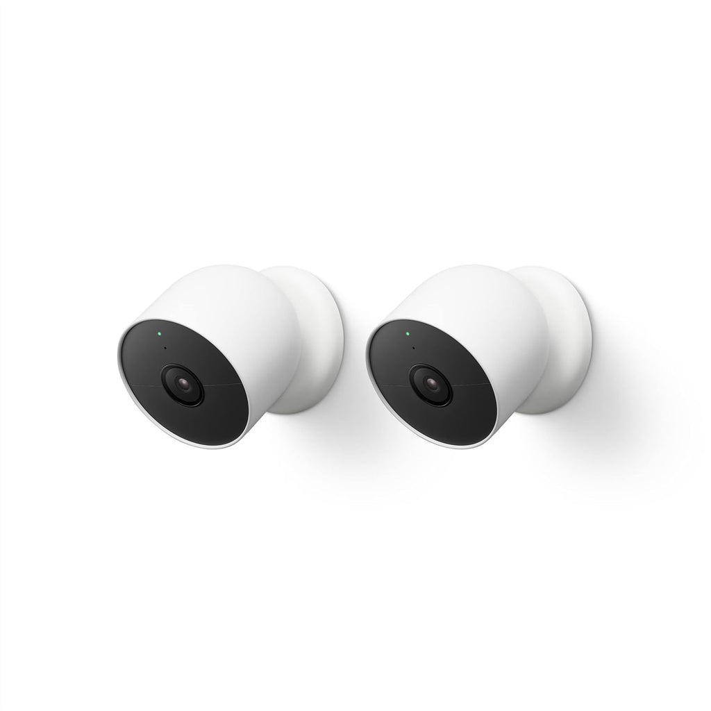 Google Nest Cam (Wired) 2nd Gen Snow, 2-Pack T9332