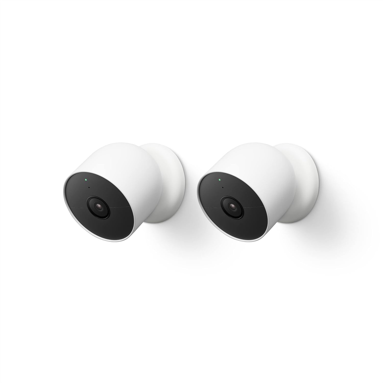 Google Nest Cam (Wired) 2nd Gen Snow, 2-Pack T9332